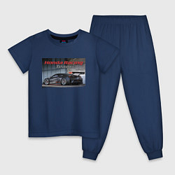 Пижама хлопковая детская Honda GT3 Racing Team, цвет: тёмно-синий