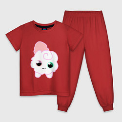 Пижама хлопковая детская Toca Kitchen котик, цвет: красный