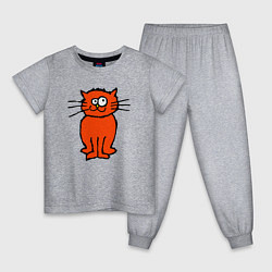 Детская пижама Забаный красный кот
