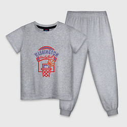 Пижама хлопковая детская Washington - Basketball, цвет: меланж