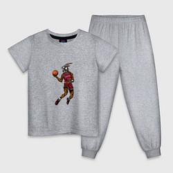 Пижама хлопковая детская GOAT Jordan, цвет: меланж