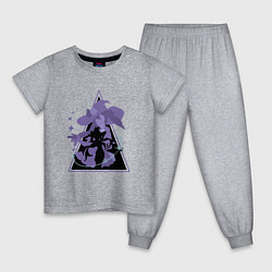 Пижама хлопковая детская Genshin Impact MonaМона, цвет: меланж