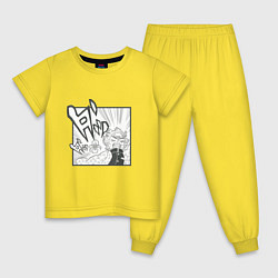 Пижама хлопковая детская Зеницу Агацума, цвет: желтый