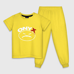 Пижама хлопковая детская Onyх, цвет: желтый
