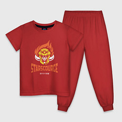 Пижама хлопковая детская Desert demigod starscourge, цвет: красный