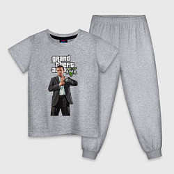 Пижама хлопковая детская GTA Man reload, цвет: меланж