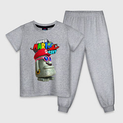 Пижама хлопковая детская Super Mario Odyssey Nintendo Video game, цвет: меланж