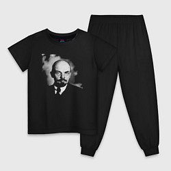 Пижама хлопковая детская Владимир Ленин, цвет: черный