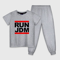 Пижама хлопковая детская Run JDM Japan, цвет: меланж