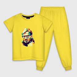 Пижама хлопковая детская Coach Klopp, цвет: желтый