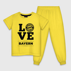 Пижама хлопковая детская Bayern Love Классика, цвет: желтый