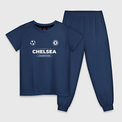 Пижама хлопковая детская Chelsea Форма Чемпионов, цвет: тёмно-синий