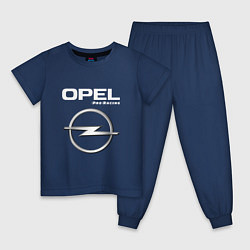 Пижама хлопковая детская OPEL Pro Racing, цвет: тёмно-синий