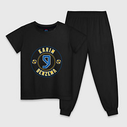 Пижама хлопковая детская Benzema 9, цвет: черный
