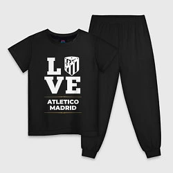 Пижама хлопковая детская Atletico Madrid Love Classic, цвет: черный