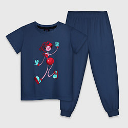 Пижама хлопковая детская POPPY PLAYTIME - Мама длинные ноги, цвет: тёмно-синий