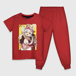 Пижама хлопковая детская Nanachi made in abyss, цвет: красный