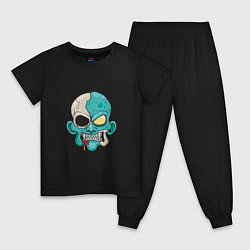 Пижама хлопковая детская Zombie Evil, цвет: черный