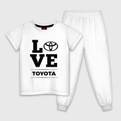 Пижама хлопковая детская Toyota Love Classic, цвет: белый