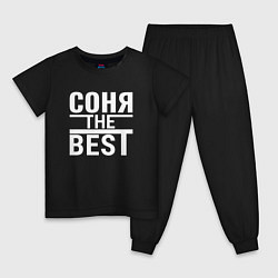 Пижама хлопковая детская СОНЯ THE BEST, цвет: черный