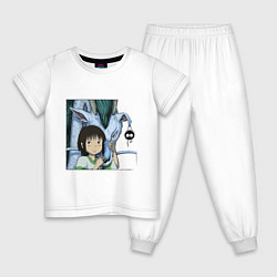 Пижама хлопковая детская Haku & Sen, цвет: белый