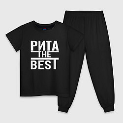 Пижама хлопковая детская РИТА THE BEST!, цвет: черный