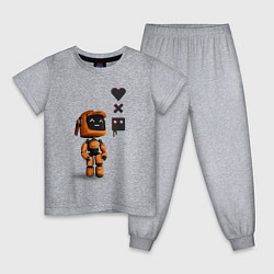 Детская пижама Оранжевый робот с логотипом LDR