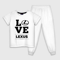 Пижама хлопковая детская Lexus Love Classic, цвет: белый