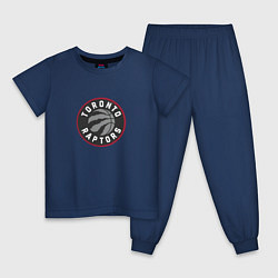 Пижама хлопковая детская Торонто Рэпторс NBA, цвет: тёмно-синий