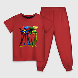 Пижама хлопковая детская GAME POPPY PLAYTIME Mini Huggies, цвет: красный