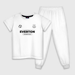 Пижама хлопковая детская Everton Униформа Чемпионов, цвет: белый