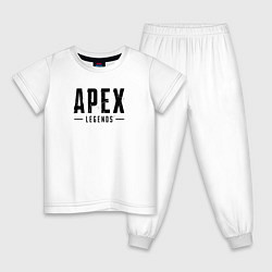 Пижама хлопковая детская Логотип игры Apex Legends, цвет: белый