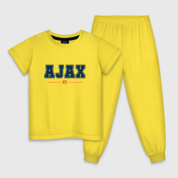 Пижама хлопковая детская Ajax FC Classic, цвет: желтый