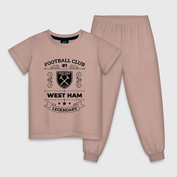Детская пижама West Ham: Football Club Number 1 Legendary