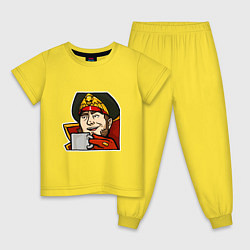 Пижама хлопковая детская Ciaphas Cain Mug mug, цвет: желтый