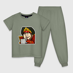 Пижама хлопковая детская Ciaphas Cain Mug mug, цвет: авокадо