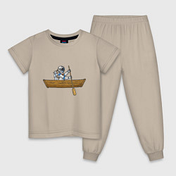 Детская пижама Космонавт в лодке