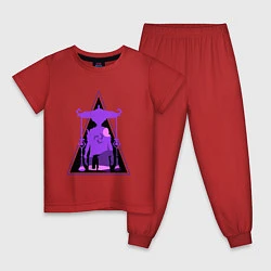 Пижама хлопковая детская Геншин Импакт Скарамучча, цвет: красный