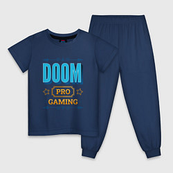 Пижама хлопковая детская Игра Doom pro gaming, цвет: тёмно-синий