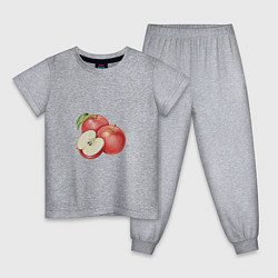 Детская пижама Красные спелые яблоки