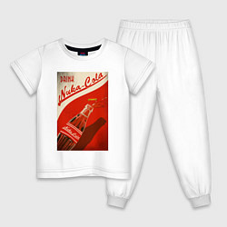 Пижама хлопковая детская Drink nuka - cola, цвет: белый