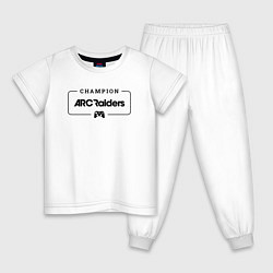 Пижама хлопковая детская ARC Raiders gaming champion: рамка с лого и джойст, цвет: белый