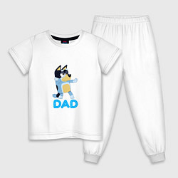 Пижама хлопковая детская Doggy Dad, цвет: белый