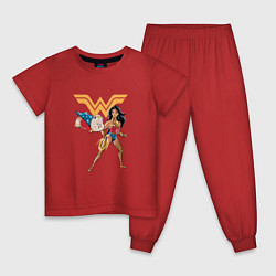 Детская пижама Свинка и Чудо-Женщина DC Лига Суперпитомцы