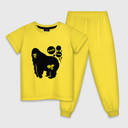 Пижама хлопковая детская Banana pook, цвет: желтый