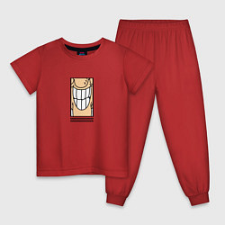 Пижама хлопковая детская Доктор Ливси - улыбка и смех, цвет: красный