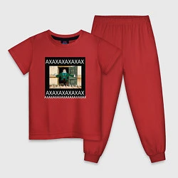 Пижама хлопковая детская Смех Доктора Ливси, цвет: красный