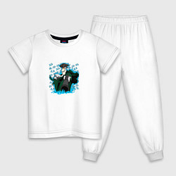 Пижама хлопковая детская Доктор Ливси в стиле джоджо, цвет: белый