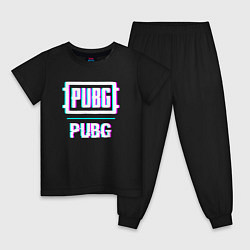 Детская пижама PUBG в стиле glitch и баги графики