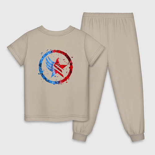 Детская пижама Mass Effect Renegade - Paragon Combo / Миндальный – фото 2